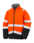 Potlačiteľný bezpečnostný softshell - Result, farba - fluorescent orange/black, veľkosť - S