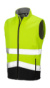 Potlačiteľná bezpečnostná softshellová vesta - Result, farba - fluorescent yellow/black, veľkosť - S