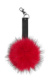 Kľúčenka s kožušinovým brmbolcom - Beechfield, farba - robyn, veľkosť - One Size