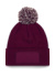 Potlačiteľná čiapka Snowstar® Patch Beanie - Beechfield, farba - burgundy/off white, veľkosť - One Size