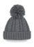 Čiapka Cable Knit Melange Beanie - Beechfield, farba - light grey, veľkosť - One Size