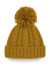 Čiapka Cable Knit Melange Beanie - Beechfield, farba - mustard, veľkosť - One Size