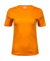 Dámske Tričko Interlock - Tee Jays, farba - mandarin, veľkosť - S