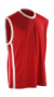 Basketbalový pánsky rýchloschnúci top - Spiro, farba - red/white, veľkosť - XS