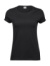 Dámske tričko s rolovanými rukávmi - Tee Jays, farba - čierna, veľkosť - S