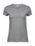 Dámske tričko s rolovanými rukávmi - Tee Jays, farba - heather grey, veľkosť - S