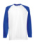 Tričko Baseball s dlhými rukávmi - FOM, farba - white/royal, veľkosť - S