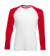 Tričko Baseball s dlhými rukávmi - FOM, farba - white/red, veľkosť - S