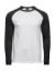 Tričko Baseball s dlhými rukávmi - Tee Jays, farba - white/black, veľkosť - XL