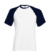 Tričko Baseball - FOM, farba - white/deep navy, veľkosť - L