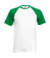 Tričko Baseball - FOM, farba - white/kelly green, veľkosť - L