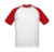 Tričko Base-Ball - B&C, farba - white/red, veľkosť - XL