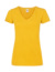 Dámske tričko V-neck - FOM, farba - sunflower, veľkosť - XS