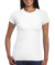 Dámske vypasované tričko - Gildan, farba - white, veľkosť - S