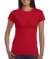 Dámske vypasované tričko - Gildan, farba - red, veľkosť - S