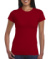 Dámske vypasované tričko - Gildan, farba - cherry red, veľkosť - S