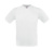Tričko s V-výstrihom Exact V-neck - B&C, farba - white, veľkosť - M