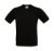 Tričko s V-výstrihom Exact V-neck - B&C, farba - čierna, veľkosť - M