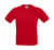 Tričko s V-výstrihom Exact V-neck - B&C, farba - red, veľkosť - S