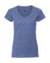 Dámske tričko HD s V-výstrihom - Russel, farba - blue marl, veľkosť - XS