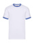 Tričko Ringer - FOM, farba - white/royal, veľkosť - XL