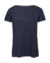 Dámske tričko Triblend/women - B&C, farba - heather navy, veľkosť - XS