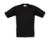 Detské tričko Exact 190/kids T-Shirt - B&C, farba - čierna, veľkosť - 3/4 (98/104)