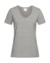 Dámske tričko Classic s V-výstrihom - Stedman, farba - grey heather, veľkosť - S