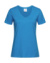Dámske tričko Classic s V-výstrihom - Stedman, farba - ocean blue, veľkosť - S