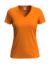 Dámske tričko Classic s V-výstrihom - Stedman, farba - orange, veľkosť - S