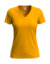 Dámske tričko Classic s V-výstrihom - Stedman, farba - sunflower yellow, veľkosť - S