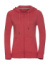 Dámska mikina HD s kapucňu a zipsom - Russel, farba - red marl, veľkosť - 2XL