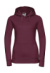 Dámska mikina s kapucňou Authentic  - Russel, farba - burgundy, veľkosť - XS