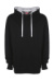 Kontrastná mikina s kapucňou - FDM, farba - black/sport grey, veľkosť - XS