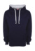 Kontrastná mikina s kapucňou - FDM, farba - navy/sport grey, veľkosť - M