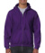 Mikina s kapucňou na zips - Gildan, farba - purple, veľkosť - 3XL