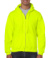 Mikina s kapucňou na zips - Gildan, farba - safety green, veľkosť - 3XL