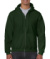 Mikina s kapucňou na zips - Gildan, farba - forest green, veľkosť - 3XL