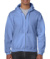 Mikina s kapucňou na zips - Gildan, farba - carolina blue, veľkosť - L