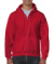 Mikina s kapucňou na zips - Gildan, farba - red, veľkosť - 5XL