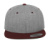 Dvojfarebná klasická šiltovka Snapback  - Classics, farba - heather grey/maroon, veľkosť - One Size