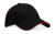 Šiltovka Ultimate 5 Panel so šiltom Sandwich - Beechfield, farba - black/classic red, veľkosť - One Size