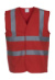 Bezpečnostná vesta s reflexnými popruhmi - Yoko, farba - red, veľkosť - 5XL