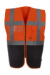 Reflexná vesta Fluo EXEC - Yoko, farba - fluo orange/navy, veľkosť - S