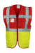 Reflexná vesta Fluo EXEC - Yoko, farba - red/fluo yellow, veľkosť - S