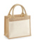 Darčeková jutová taška s bavlneným vreckom - Westford Mill, farba - natural, veľkosť - One Size