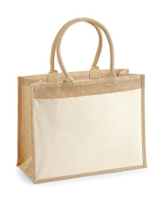 Nákupná jutová taška s bavlneným vreckom