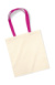 Taška Bag for Life - Contrast Handles - Westford Mill, farba - natural/fuchsia, veľkosť - One Size