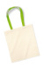Taška Bag for Life - Contrast Handles - Westford Mill, farba - natural/lime green, veľkosť - One Size