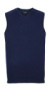 Pánska pletená vesta s V-výstrihom - Russel, farba - denim marl, veľkosť - 2XS